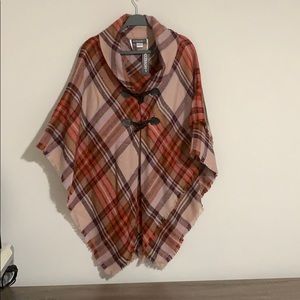 Plaid Print Cape